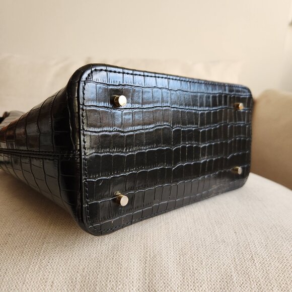 Elleme Paris “Vosges” Croc-Embossed Patent Leather Bucket Bag - EUC - Picture 8 of 15